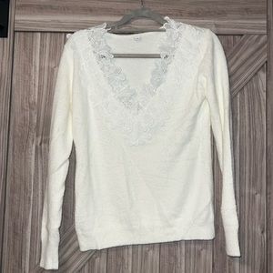 10. White soft sweater crochet